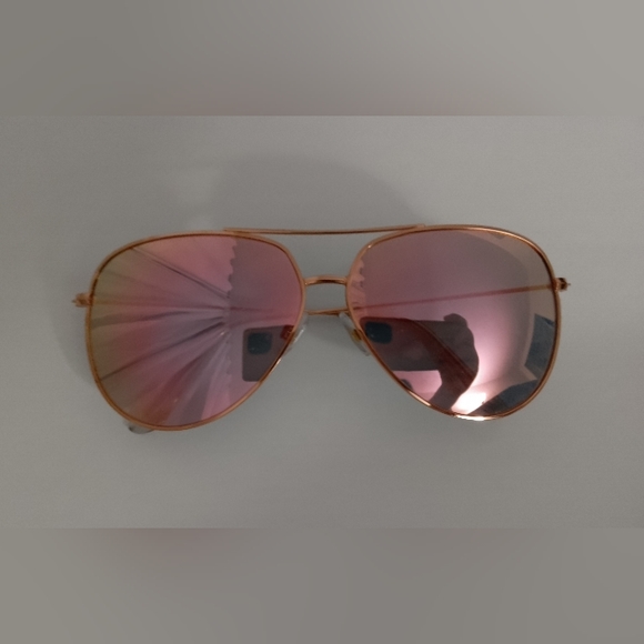 Gold/Pink Mirror Sunglasses like new - Picture 1 of 6